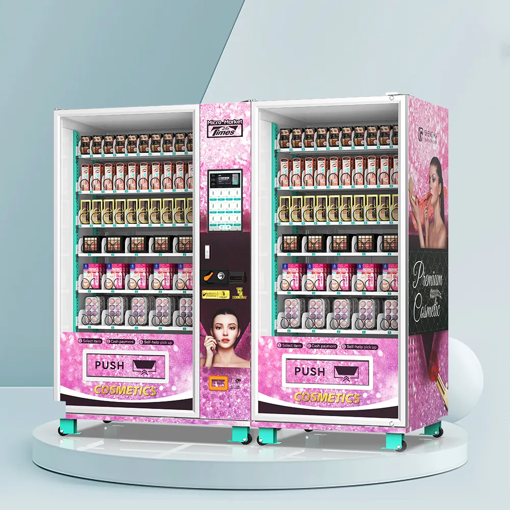 Comercial cashless morden única a granel auto japão maquiagem pequeno móvel rosa vending machine para cílios falsos