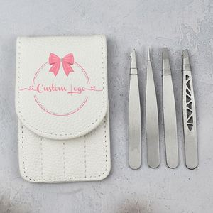 Vente directe usine – Pinces à épiler épaisses en acier inoxydable à marque privée pour sourcils, cils et poils du visage - Product Image 6