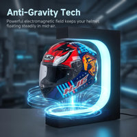 Support d'affichage magnétique pour casque, support rotatif à 360° pour casque de moto, présentoir créatif pour collection de casques