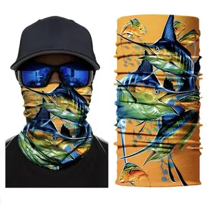 Shaoxing textile high quality digital printed 100% polyester microfiber neck face tube bandana kerchief