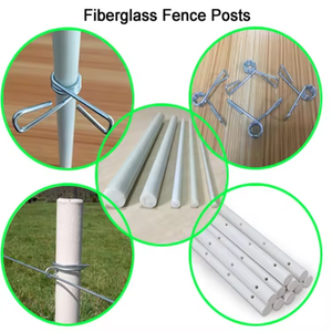 Factory Wholesale 9.5 Mm*1200mm Color Cattle Electric Fiberglass Post for Electric Fencing - Product Image 6