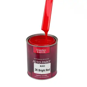 Auto Body Repair Color Tints Double Component Top Coat Brilliant Red For Car Surface Refinishing With Long Lasting Life