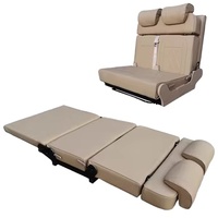 Siège de voiture pliable multifonctionnel en cuir imperméable universel, convertible en lit pour camping-car, conversion de fourgonnette