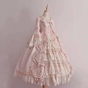 Abito Medievale Vintage da <span class=keywords><strong>Donna</strong></span>, Vestito Gotico Lolita a Maniche Lunghe, Abito Lolita Classico Dolce <span class=keywords><strong>e</strong></span> Carino con Volant, Costume per Cosplay - Product Image 4