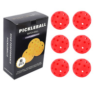 Balle de pickleball rigide de 74 mm qui brille dans le noir, 40 trous, noyau en nid d'abeille en PP rotomoulé, balles d'entraînement nocturnes