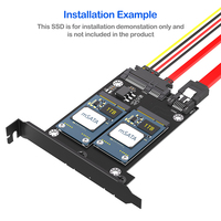 Kartu Adaptor Dual MSATA ke III 2-in-1 dengan Kecepatan 520MB/s Tersedia untuk Ekspansi Penyimpanan Desktop/Laptop