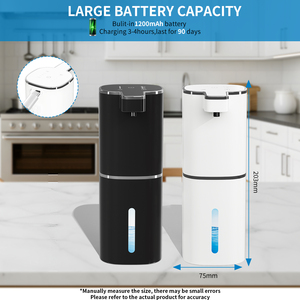Distributeur automatique sans contact M19 avec écran carré et capteur infrarouge, capacité 420 ml, pour salle de bain - Product Image 2