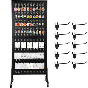 Présentoir perforé mobile avec crochets amovibles: idéal pour les magasins <span class=keywords><strong>de</strong></span> détail et les foires d'artisanat - Product Image 2