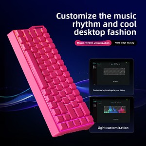Clavier mécanique FV <span class=keywords><strong>K68</strong></span> à trois modes de connexion sans fil, axe mécanique <span class=keywords><strong>RGB</strong></span>, étanche, 68 touches, clavier mécanique dédié au jeu et aux esports - Product Image 3