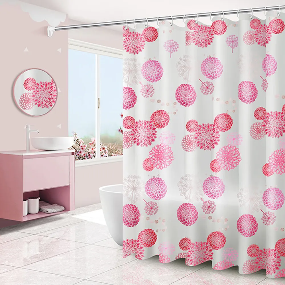 Eleganter hochwertiger wasserdichter Badezimmer-Dusch vorhang mit PEVA-Print