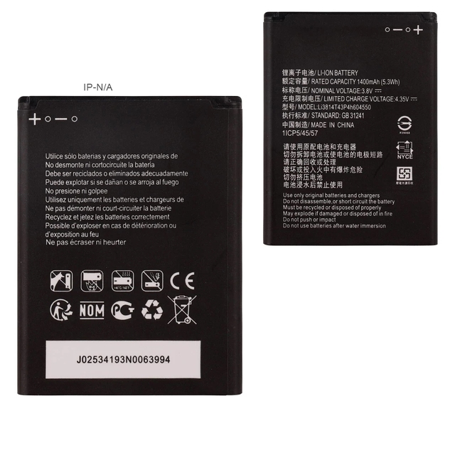 High Quality 3.8V 1600mAh Li3816T43P4h604550 for ZTE Blade L130 Battery