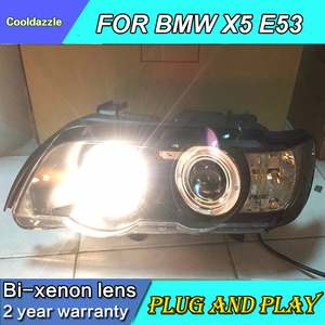 2 pezzi HA CONDOTTO Il Faro Per BMW <span class=keywords><strong>X5</strong></span> E53 1999-2003 Anno HA CONDOTTO LA Lampada Frontale Con Luce di Marcia Diurna - Product Image 3