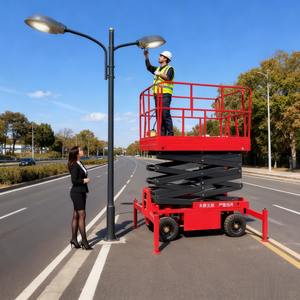 Plateforme élévatrice à ciseaux pour travaux en altitude, capacité 500 kg, plateforme de levage électrique 7 m pour travaux de construction - Product Image 4