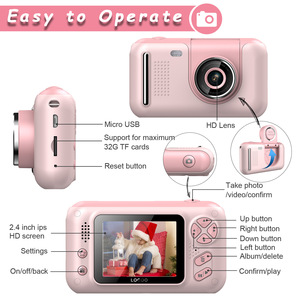 2024 Novas Crianças Digital SLR Câmera de 2,4 polegadas HD 180 Graus Lançou Mini para Crianças de Vídeo Tiro e Jogo - Product Image 6
