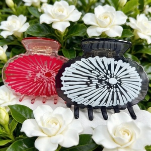 ว้าว! กิ๊บติดผมอะซิเตทฮาวายของ Sheila สีสันสดใส รูปเปลือกหอยขนาดใหญ่ กิ๊บหนีบผมแบบกำหนดเอง ขายส่ง ดีไซน์สร้างสรรค์สำหรับใส่ลำลอง - Product Image 1