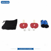 Ensemble de tennis de table portable JH avec filet rétractable, 2 raquettes et 3 balles, jeu d'intérieur et d'extérieur avec sac de transport, vente en gros