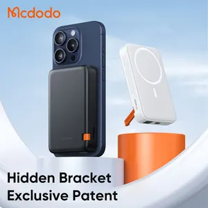 Mcdodo 510 Hidden Stand Digital Display Portable Charger 10000 MAh Powerbank Strong Magnet 15W Wireless PD Power Bank 10000mah