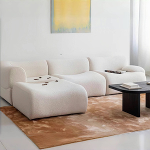 Hiện đại hình chữ U Sofa giường hình chữ L sofa đặt chân không đóng gói sofa đặt cho phòng khách - Product Image 4