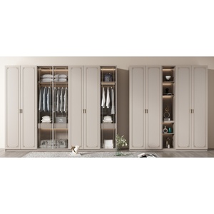 Armario <span class=keywords><strong>de</strong></span> Dormitorio Moderno <span class=keywords><strong>de</strong></span> Madera Gris con Amplios <span class=keywords><strong>Cajones</strong></span> y Puertas <span class=keywords><strong>de</strong></span> Vidrio, con Espacio para Colgar <span class=keywords><strong>Ropa</strong></span> y Exhibición - Product Image 6