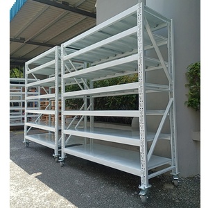 Système <span class=keywords><strong>de</strong></span> rayonnage d'entrepôt à usage moyen avec étagères réglables et roulettes pour faciliter la mobilité des équipements <span class=keywords><strong>de</strong></span> cargaison et <span class=keywords><strong>de</strong></span> stockage - Product Image 3