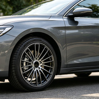 Rines Monobloque Forjados Personalizados 21x9.5 21x11, 5x130 PCD, CB 71.56, Acabado Negro Mecanizado, Distintos Tamaños, para Sedanes de Lujo, CNC