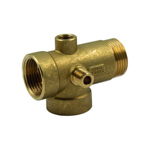 Raccordo in ottone a 5 vie 1 pollice x 92 mm per componenti di sistemi HVAC - Product Image 1