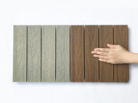 Carreaux composites de style moderne en bois WPC, plastique récupéré, emboîtement, pour terrasse extérieure
