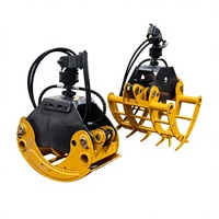 Grue forestière pliante à flèche hydraulique avec cabine, grue forestière montée sur remorque pour la manutention du bois