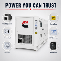 Générateurs super silencieux 75 kVA avec moteurs Cummins, Baudouin, Weichai, Yuchai, Shangchai, groupe électrogène Stamford 75 kVA, groupe électrogène encastré 60 kW
