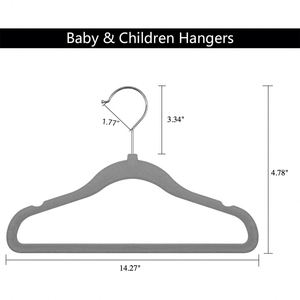 50+10 Pack Non-Slip Velvet <b>Hangers</b> Space Saving Modern Injection-Molded Plastic and Iron Material for Wardrobe - Product Image 3