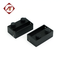 ANFU HARDWARE CRL-Système de porte de douche coulissante, design moderne, noir mat, luxe, 180 degrés, série Cambridge, contournement à deux portes, 1 an