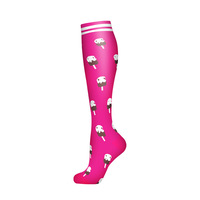 Chaussettes de compression personnalisées pour hommes, motif élastique tubulaire, motif chips de pizza, logo personnalisé, pour varices, randonnée, course à pied, marathon