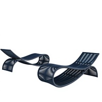 Chaise longue mobile en osier pour balcon extérieur, résistante à l'eau et au soleil, pour patio/jardin, style nordique