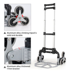 OEM desteklenen alüminyum katlanabilir bagaj arabası Dolly tırmanma araba tekerleği depolama endüstriyel kullanım için üst katta tırmanma merdiven - Product Image 5