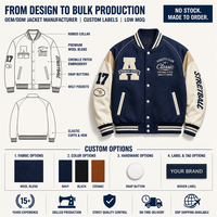 Blouson Bomber Baseball Personnalisé Homme Style Universitaire avec Patch Brodé en Chenille et Manches en Cuir – Streetwear Collégien OEM