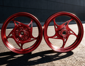 Ruedas de Modificación para Scooter Honda Giorno - Llantas de Aluminio Fundido CNC, Ruedas de Conversión con Frenos de Disco Delanteros y Traseros - Product Image 5