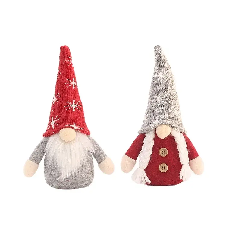 Giáng sinh nhỏ treo dệt kim Faceless ông già búp bê Gnome đồ trang trí Cây giáng sinh Mặt dây chuyền trang trí