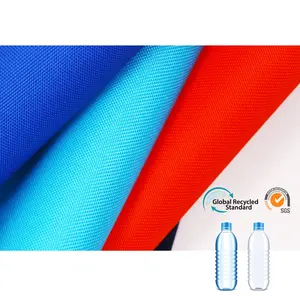 eco-friendly rpet sustainable fabric 600d polyester oxford fabric plastic bottle rpet polyester recycle pet bags fabric