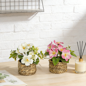 Plantes artificielles <span class=keywords><strong>en</strong></span> <span class=keywords><strong>pot</strong></span>, décorations <span class=keywords><strong>de</strong></span> maison <span class=keywords><strong>de</strong></span> style rural, vase décoratif <span class=keywords><strong>en</strong></span> plastique avec fleurs, décoration centrale sur la table - Product Image 6