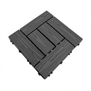 Waterproof Click WPC Wood Plastic <b>Interlocking</b> Deck <b>Tiles</b> for DIY Walkway Patio Swimming Pool Outdoor Garden Hall & Warehouse - Product Image 2