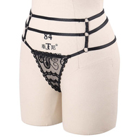 Tangas de encaje para mujer, bragas sexys de colores puros, lencería, Bikini