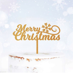 ท็อปเปอร์เค้กอะคริลิคคริสต์มาสลายน้ำผึ้งและรสหวาน ของตกแต่งเค้กสุขสันต์วันคริสต์มาสสำหรับงานปาร์ตี้ในช่วงเทศกาล - Product Image 4