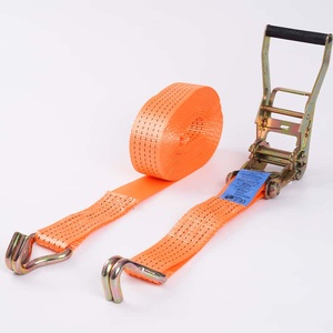 <span class=keywords><strong>Sangle</strong></span> d'arrimage de cargaison en PE personnalisée de 2 pouces avec crochet double-J, <span class=keywords><strong>sangle</strong></span> d'arrimage à <span class=keywords><strong>cliquet</strong></span> de 5 tonnes - Product Image 2