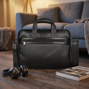Maletín de Cuero Genuino para Hombre, Bolsa de Mensajero Cruzada para Portátil de 14 Pulgadas, Bolsa de Hombro Resistente para Negocios, Viajes, Trabajo, Abogados - Product Image 2