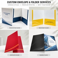 Porte-cartes imprimé A4 personnalisé avec deux poches, pochette d'insertion, clip pour une page, classeur à feuilles mobiles, papier personnalisé pour le bureau
