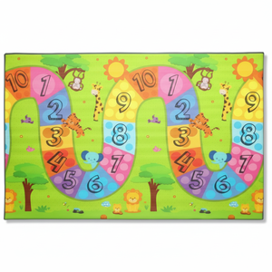 Tapis de jeu simple face 200x140x1,2 cm XPE pour bébé-Mousse non toxique imperméable enroulable Numéro coloré Route Colurful - Product Image 1