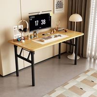 Einfacher Metall-Klapptisch Tragbarer Computertisch für Heimarbeit, Schulungen und Esszimmer