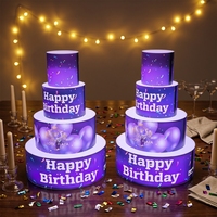 Présentoir LED 4 étages pour gâteaux et bouteilles de vin – Idéal pour les anniversaires, mariages, bars et soirées – Glorificateur de bouteilles – Offre Spéciale