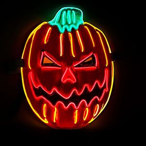 Masque de fête lumineux Halloween en promotion – Masques LED Halloween à lettres noires – Masque d'horreur citrouille et fantôme - Product Image 5