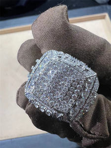 แหวนผู้ชายสั่งทำพิเศษจากจีน วัสดุ VVS มอยส์ซาไนต์ ทองคำแท้ 14K เงินสเตอร์ลิง - Product Image 4